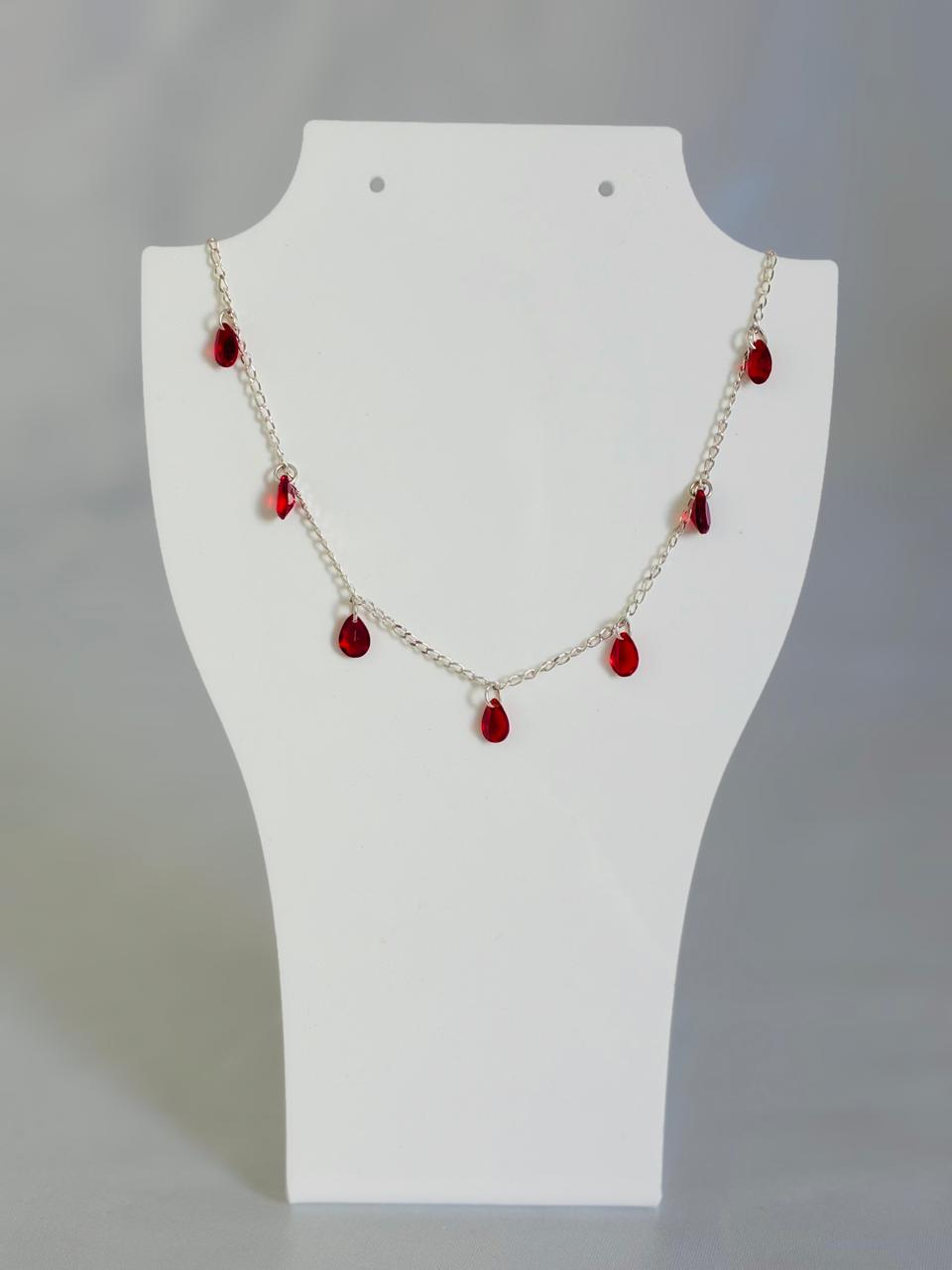 CHOKER GOTAS VERMELHA